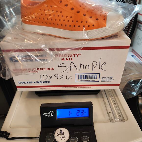 NATIVE SHOES Jefferson CLASSIC Orange Lightweight Slip On Big Kids|Juniors 4 - Picture 8 of 8